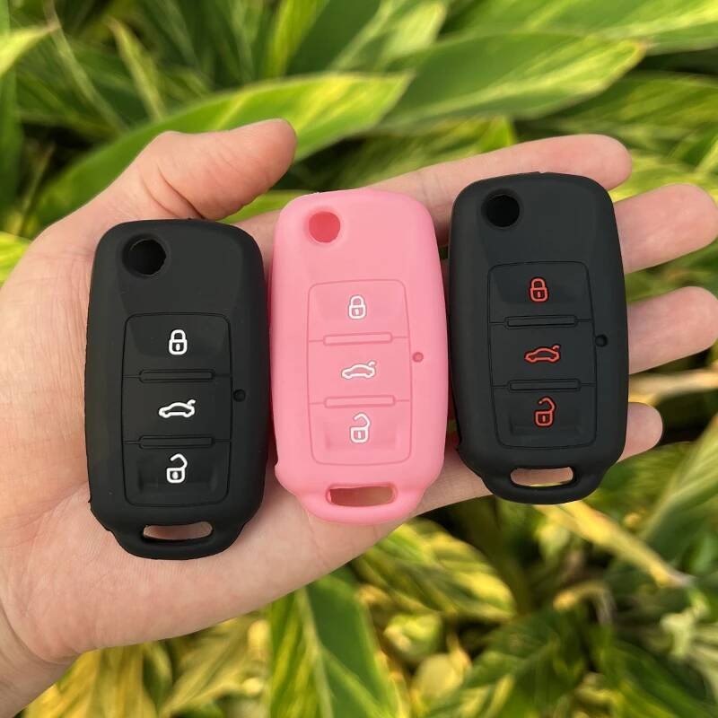 VW Polo Passat B5 Tiguan Golf T4 Silicone Capa Chave Do Carro Assento Leon Altea Ateca Para Skoda Octavia Excelente Aces em Oferta na Shopee