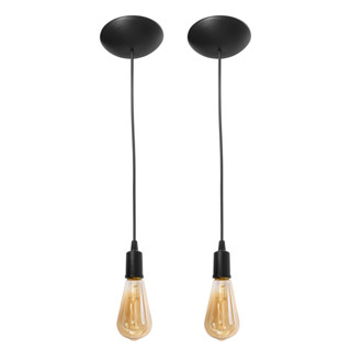 Kit 2 Fio Pendente Liso Cabo Retro 1 Metro Com Canopla em Oferta na Shopee