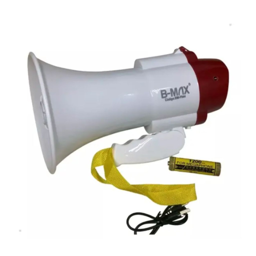 Megafone Profissional: Voz Forte e Sirene Recarregável