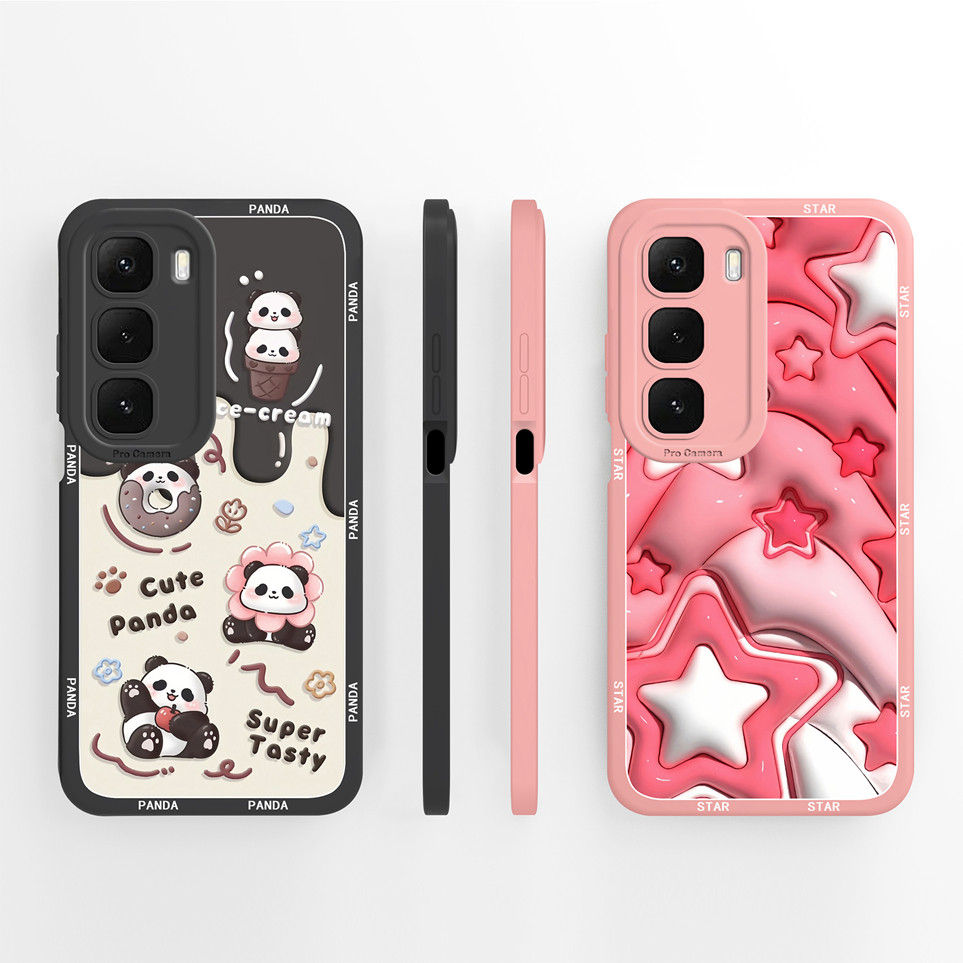 Para Infinix Hot 60i Capa De Telefone 60 60Pro 60Pro + Capas Linda Caixa De Panda Protetora De Silicone Macio Hot60 Pro