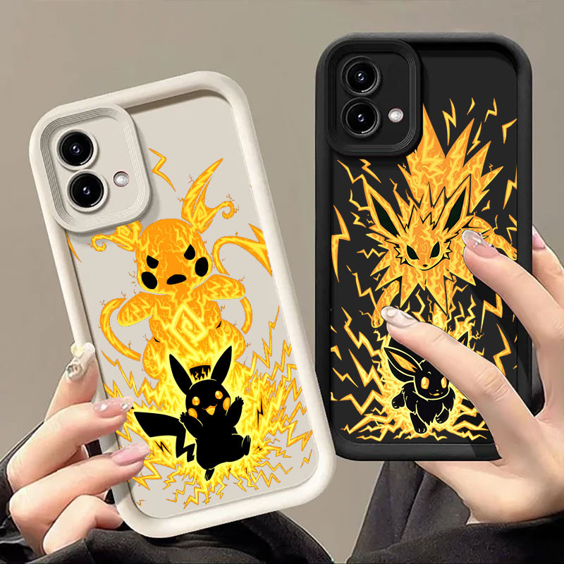 Pikachu Eevee Pokémon Amarelo Flash Capa De Telefone Para Motorola MOTO G85 G84 G35 5G G54 G75 G32 G34 G22 G14 Edge 40 N