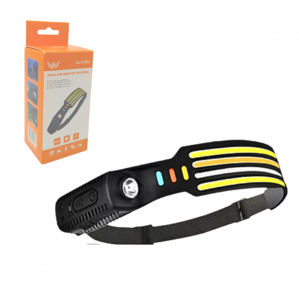 Farol de Cabeça LED COB com Sensor - Praticidade Sempre!