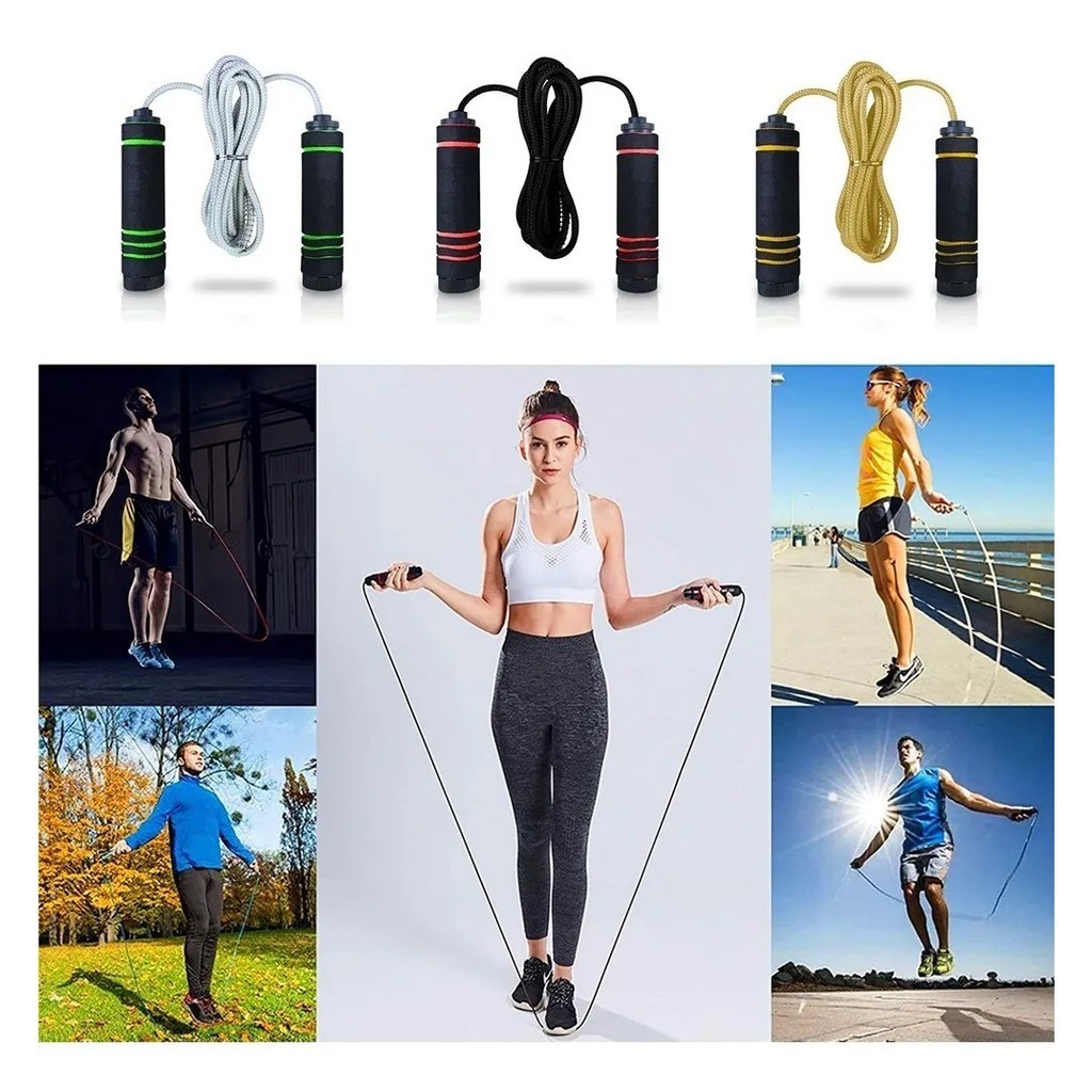 Corda de Pular Ajustável Jump Rope Profissional até 2,60m