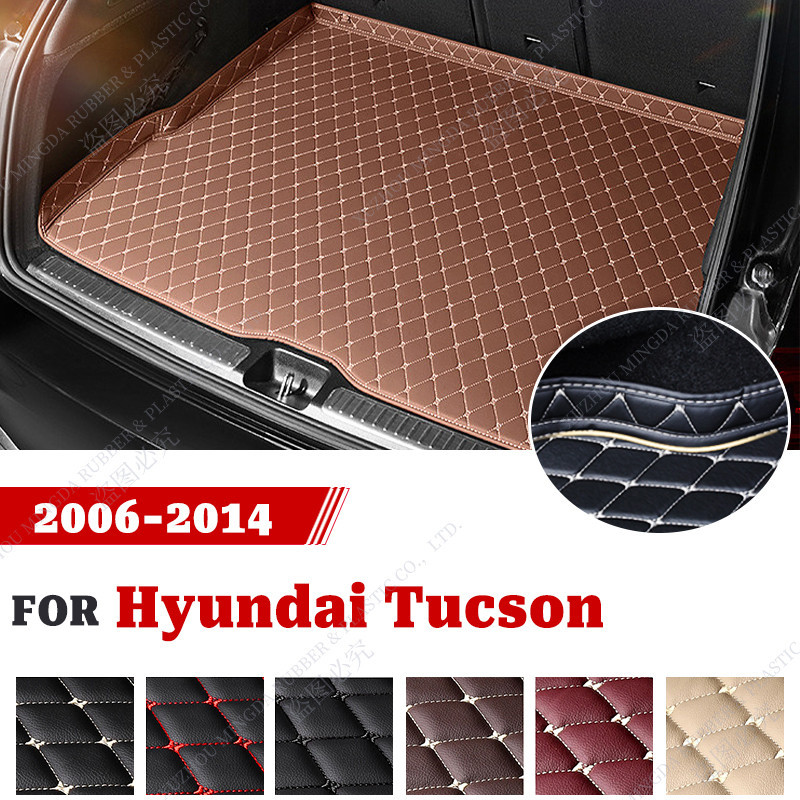 Tapete Do Porta-Malas Carro Para Hyundai Tucson 2006 2007 2008 2009 2010 2011-2014 Lado Alto À Prova Dwaterproof Água Tr