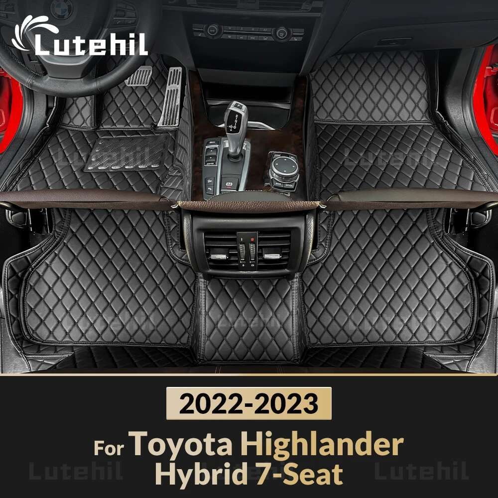 Tapetes De Carro Para Toyota Highlander Híbrido 7 Assentos 2022 2023 Almofadas De Pé De Automóvel Capa De Tapete Acessór