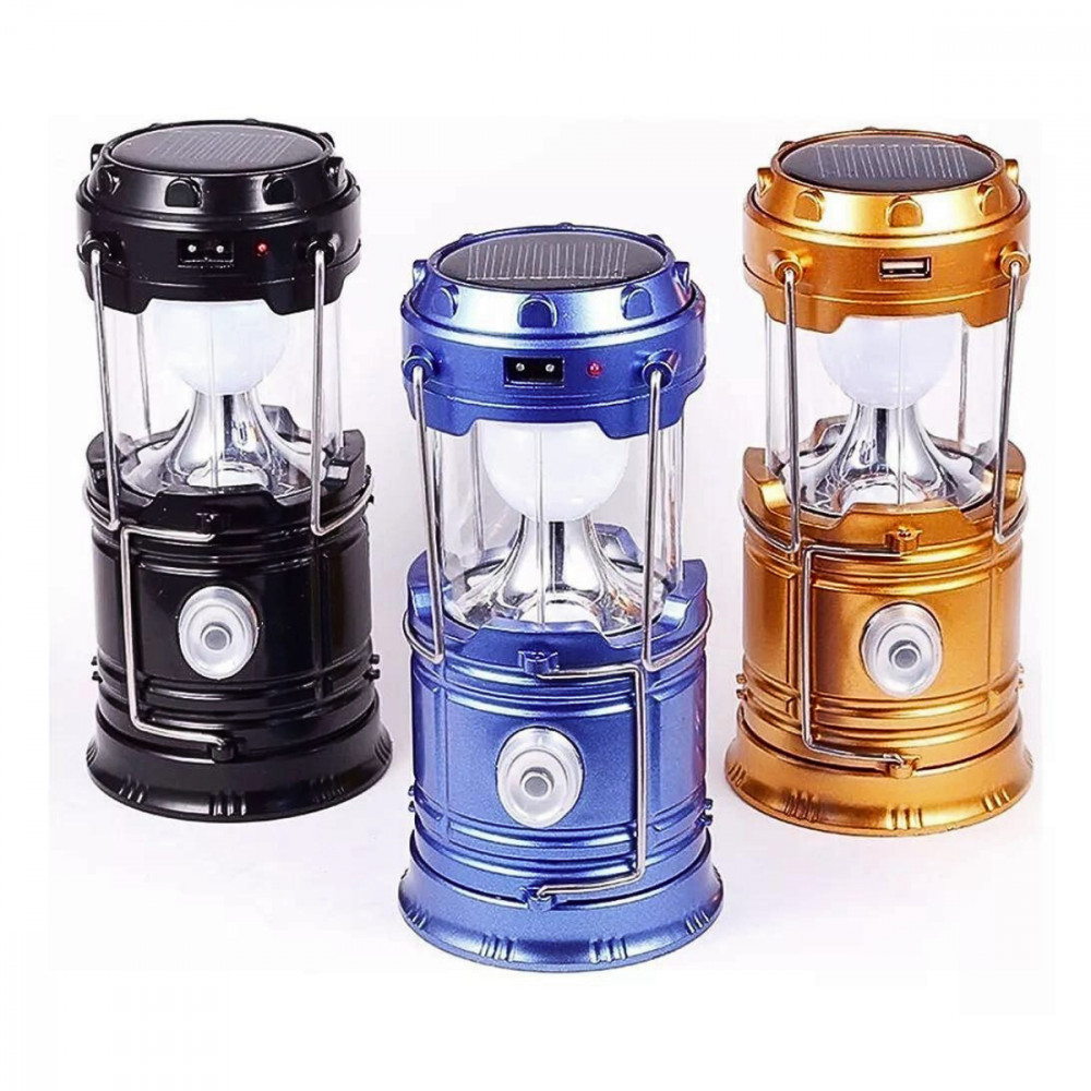 Lanterna LED Portátil Solar com Alça para Camping