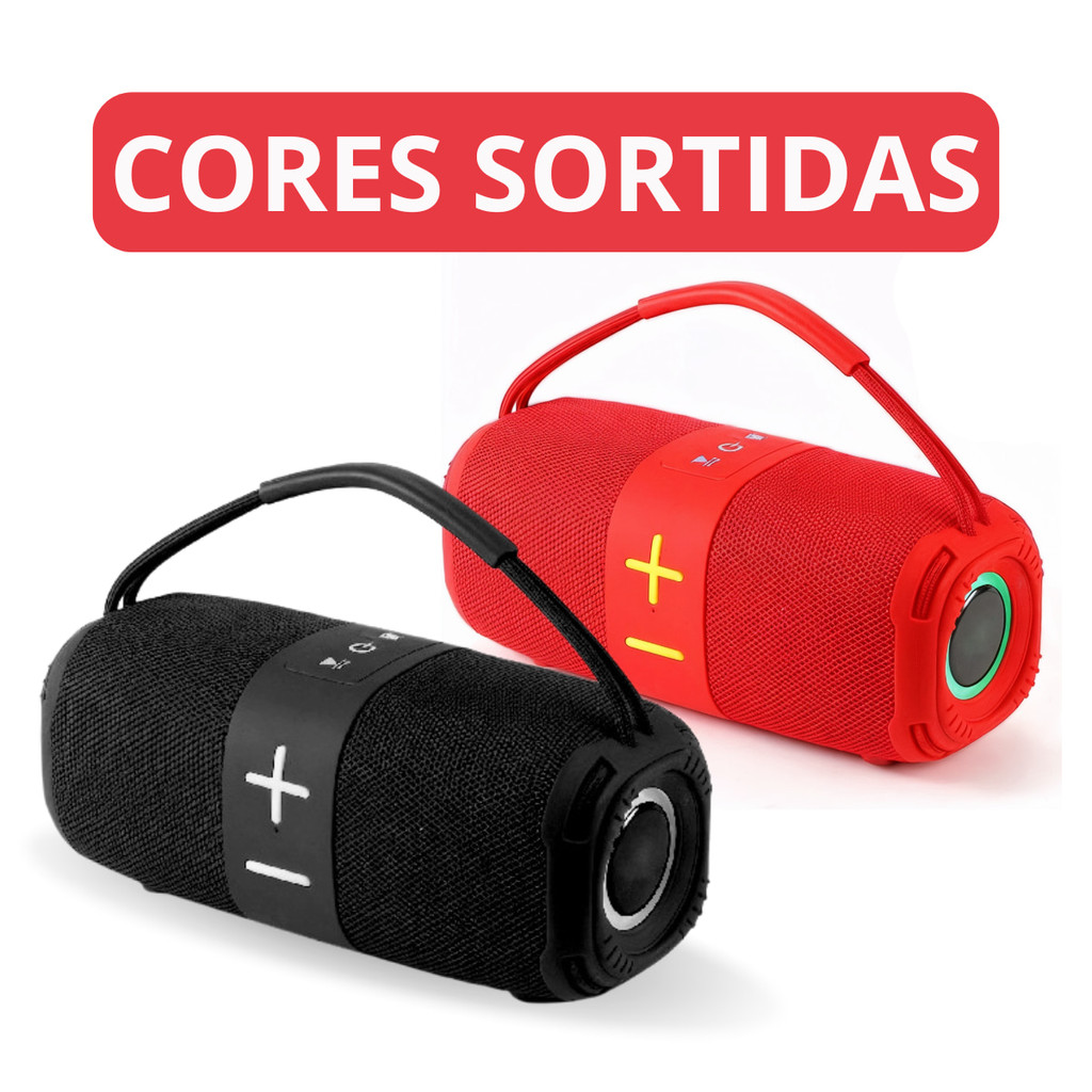 Caixa de Som Bluetooth com Alça IPX6 10W Bivolt - SOM-0326