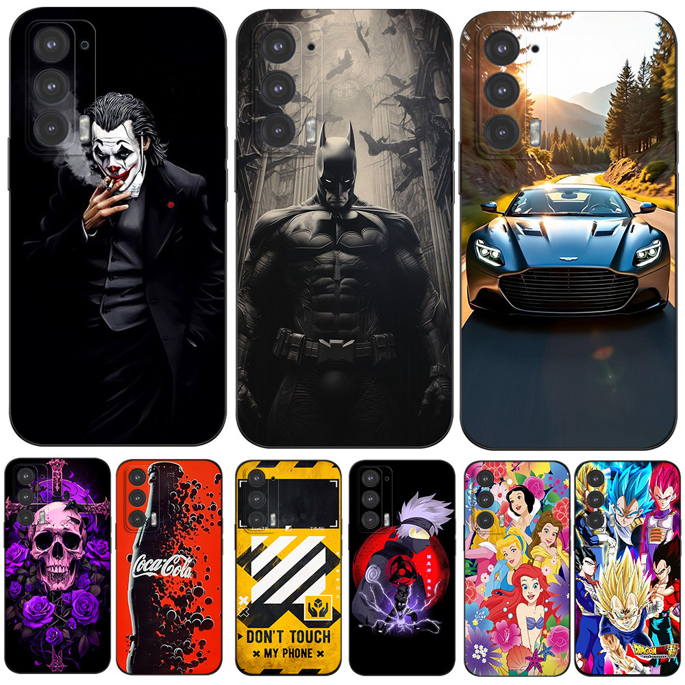 Capa Para Motorola Edge 20 Traseira De Silicone Macio Moto Phone Edge20 Protetora De Tpu Preta Porsche Carro O Coringa b