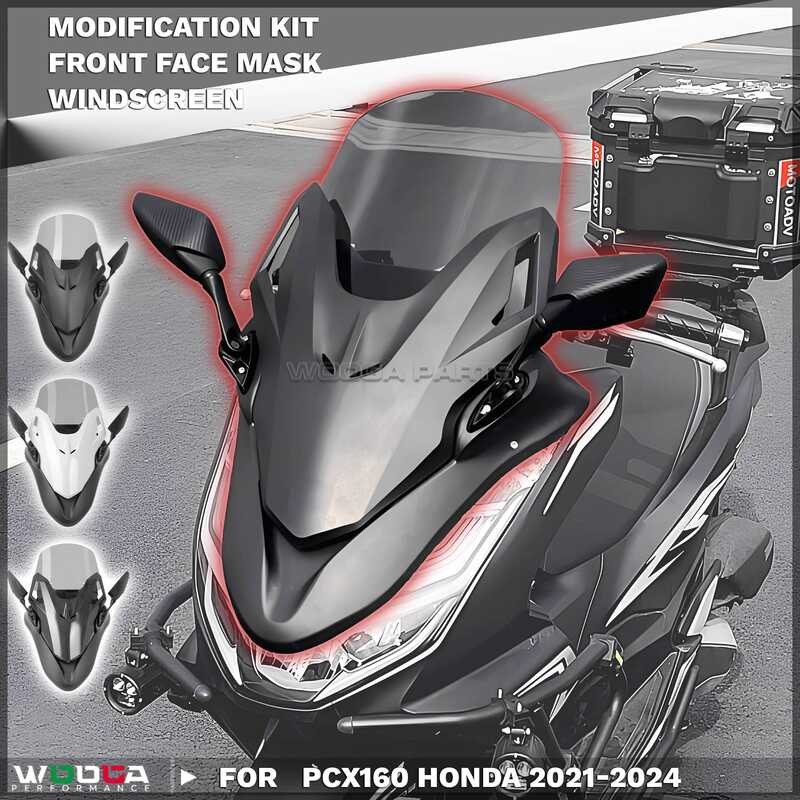 Adequado para Honda PCX160 modificado Fosha aumentado frente máscara facial pára-brisa dianteiro pára-brisa dianteiro mu