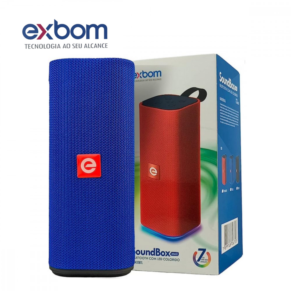 Caixa de Som Bluetooth Portátil Exbom - Preto 11 Unidades