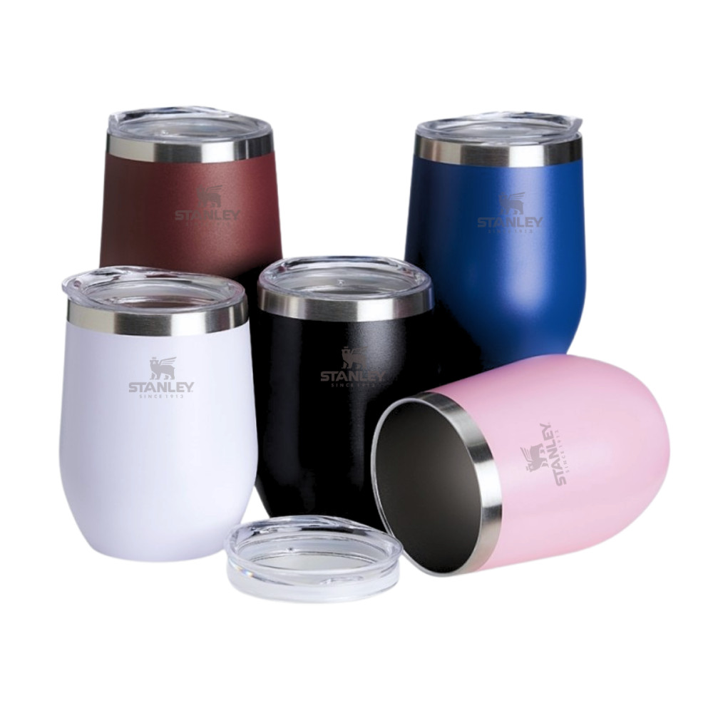 Mini Copo Térmico Cuia 350ml Aço Inox com Tampa - Cores