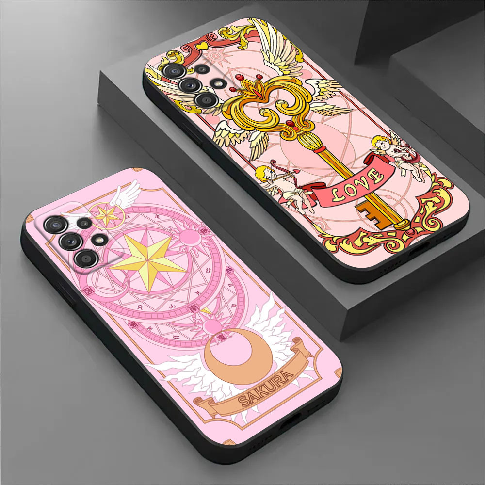 Capa Cartoon CardCaptor Sakura Para Samsung Galaxy A56 5G A36 A55 A35 A72 A73 A14 A15 A16 A54 A53 A52 A32 A12 A26 A25 A2