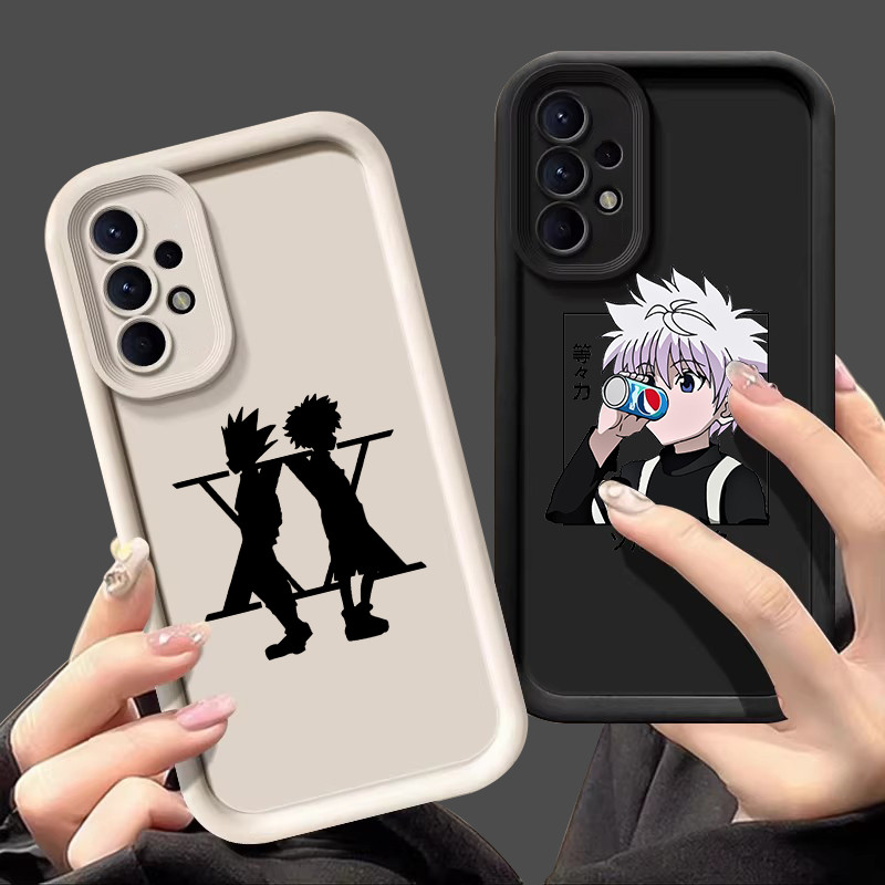 Capa Para Samsung Galaxy A55 A35 A53 A54 5G A52 A73 A32 A34 Macia A25 A21S A23 A13 A14 A15 A06 Proteção Da Câmera Caso De Telefone Caçador x Anime Killua Gon Hisoka