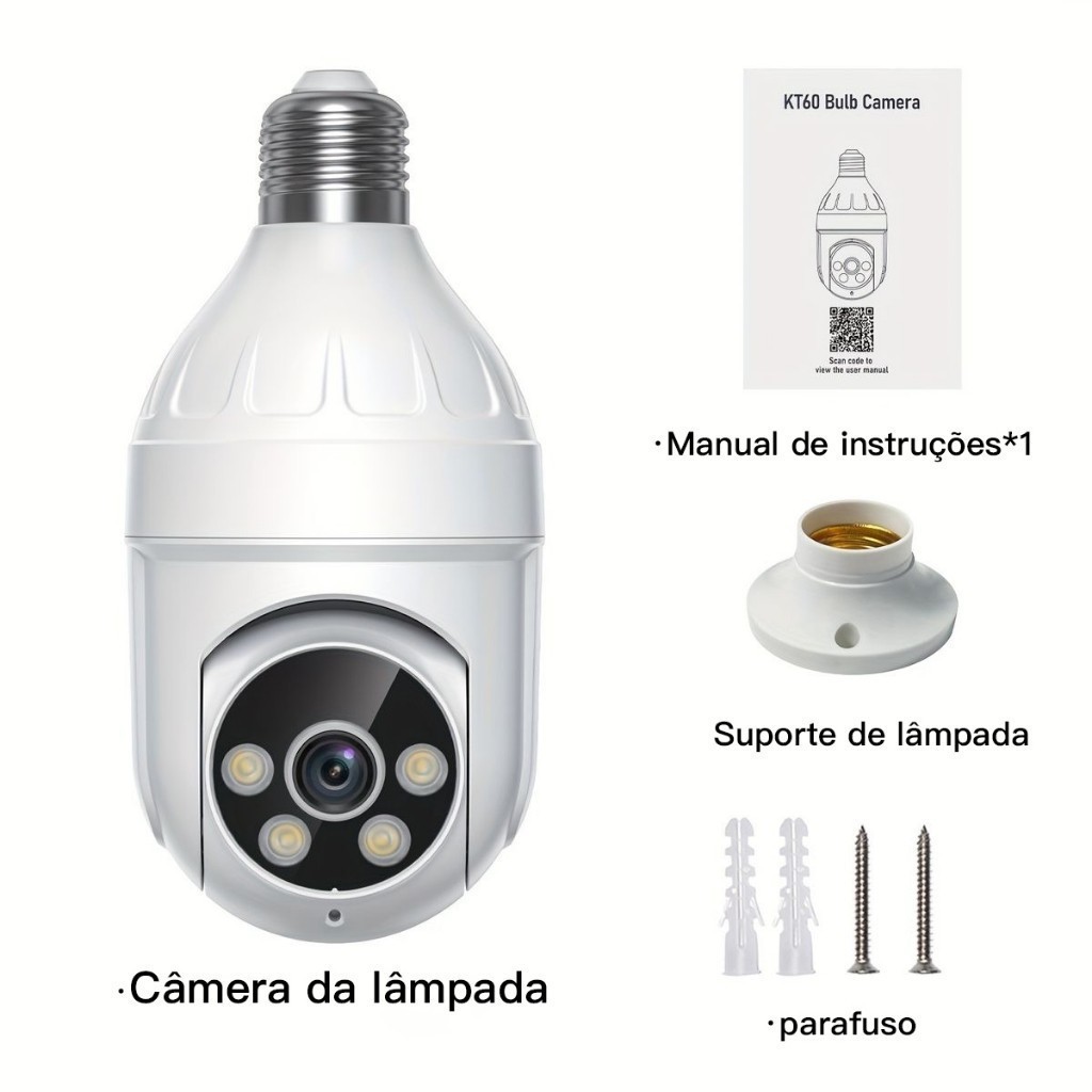 Proteção Total: Câmera de Segurança Wi-Fi 360° Sem Fio!