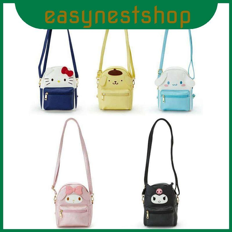 Moda Fofa E Kuromi My Melody Cinnamoroll Bolsa Crossbody De Couro Pu Ombro