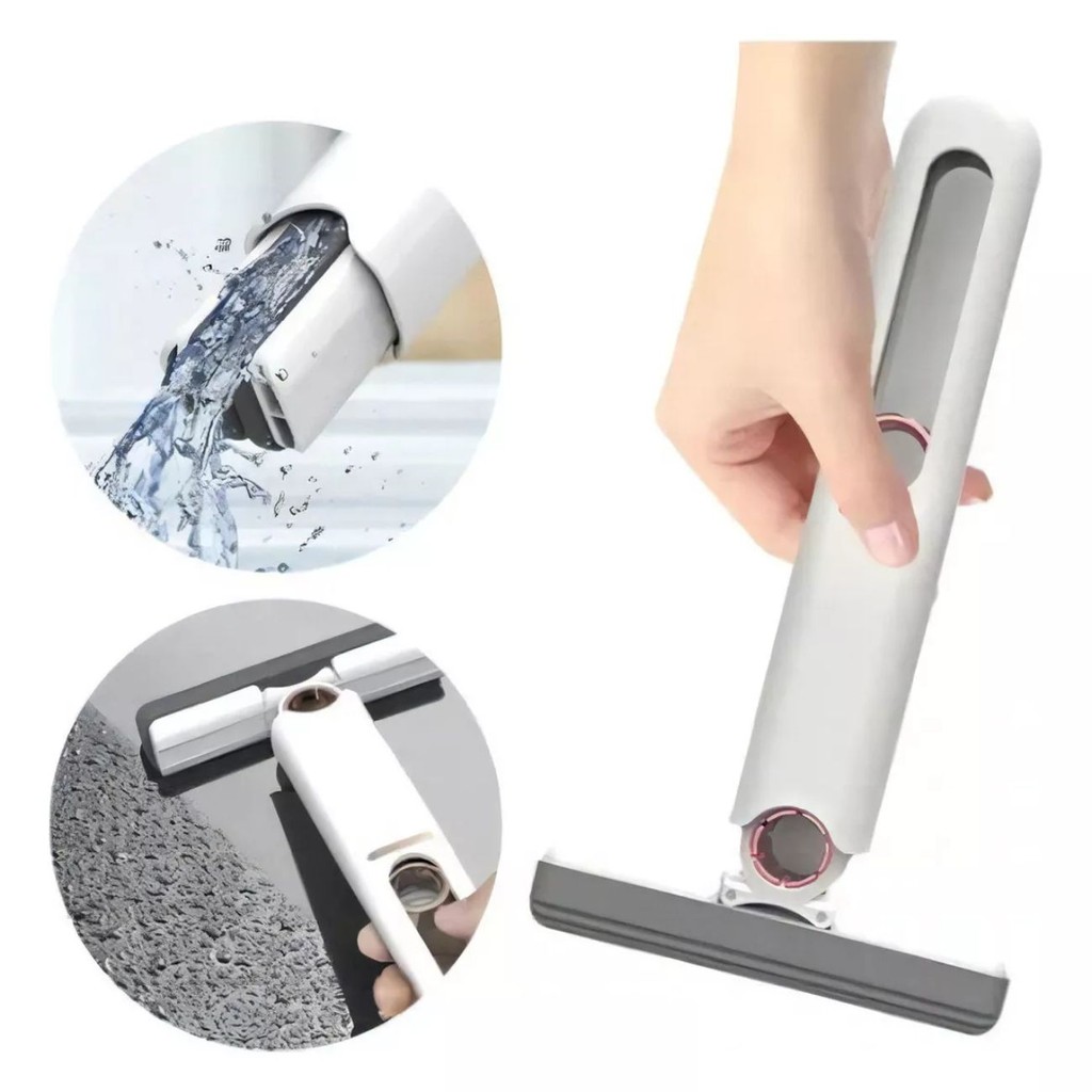 Esfregão Mini Mop Portátil de Mão – Limpa Vidros,Mesa/Pia/Bancada, Dobrável, Compacto