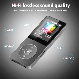 Reprodutor MP3 portátil com tela digital, suporta 128GB, Bluetooth, MP4/MP3 sem perdas, rádio FM, Walkman.