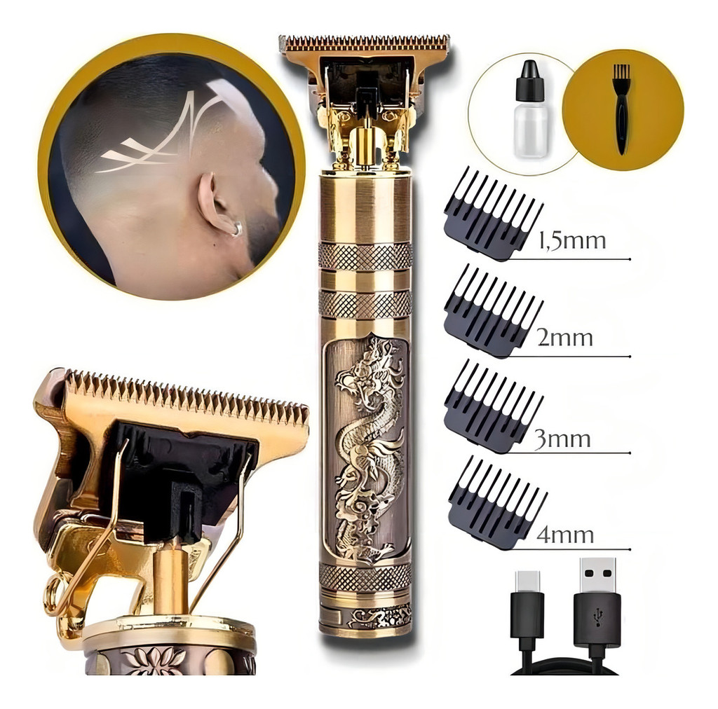 Máquina de Acabamento de Bordas Profissional Barbearia Barba e Cabelo