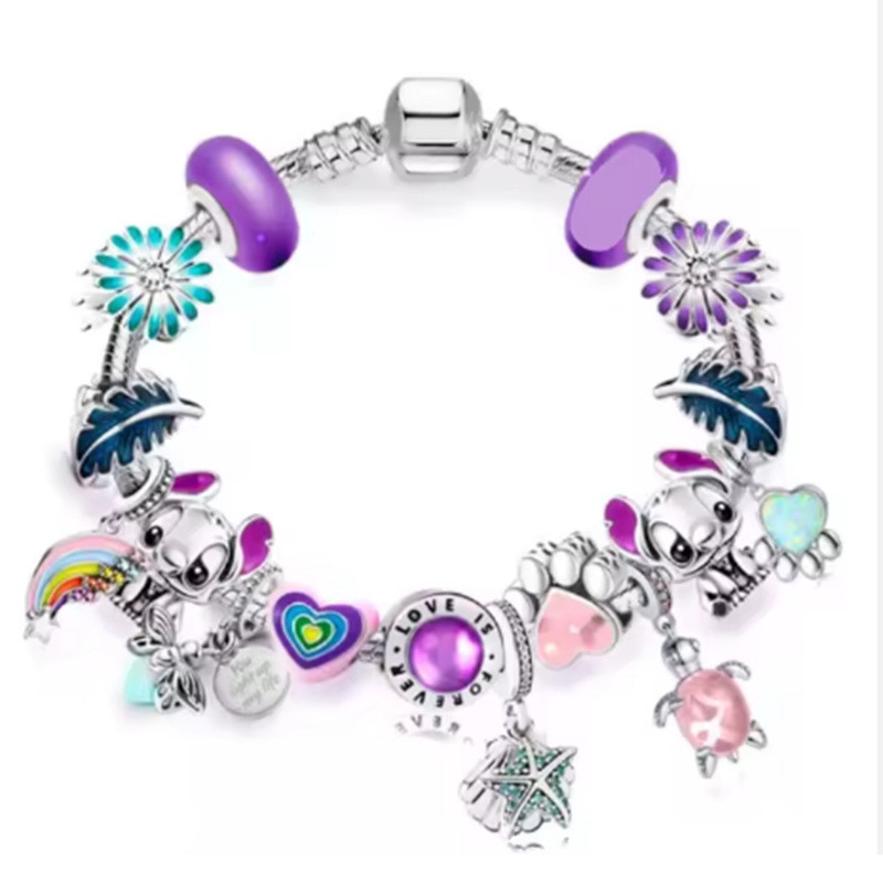 Diy Cartoon Novo Estilo Flores.Firefly.Starfish.History D Qi Pulseira em Oferta na Shopee