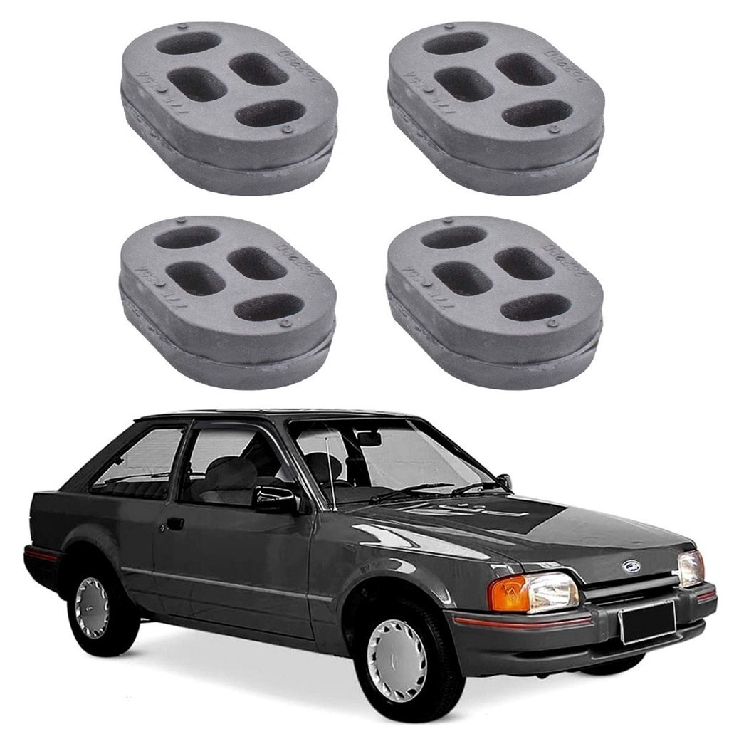 Coxim Escapamento FORD ESCORT 1993 a 1996 HOBBY CENTRAL SILENCIOSO 4 Suportes de Escapamento