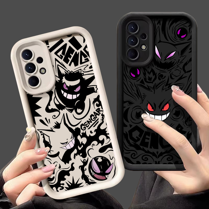Capa Para Samsung Galaxy A55 A35 A53 A54 5G A52 A73 A32 A34 Macia A25 A21S A23 A13 A14 A15 A06 Proteção Da Câmera Caso De Telefone Bolso Monstro Pokemon Gengar