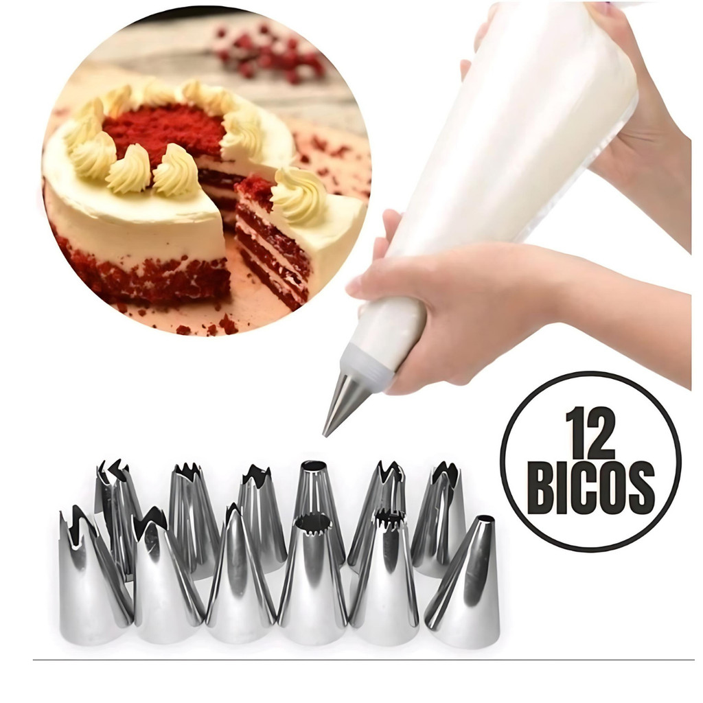 kit confeiteiro bolo cupcake bico de confeitar kit confeiteiro completo