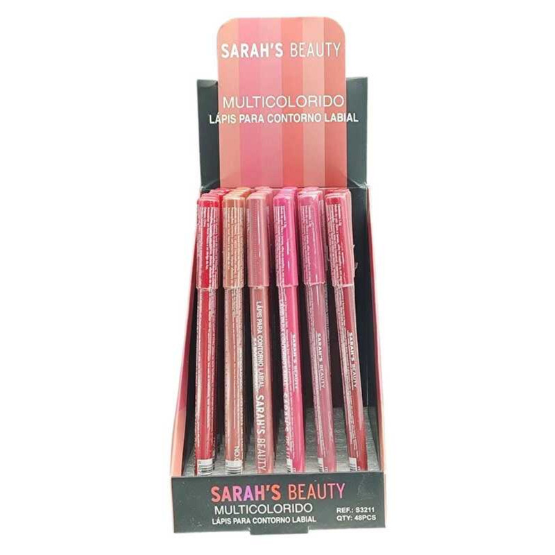 Lápis para Contorno Labial Sarah's Beauty - Pigmentação Intensa e Aplicação Suave S3211 em Oferta na Shopee