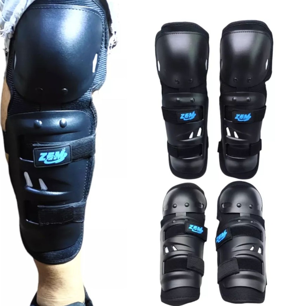 Kit Articulado Joelheira e Cotoveleira para Moto Bike e Trilha Proteção Segurança e Conforto 4 peças
