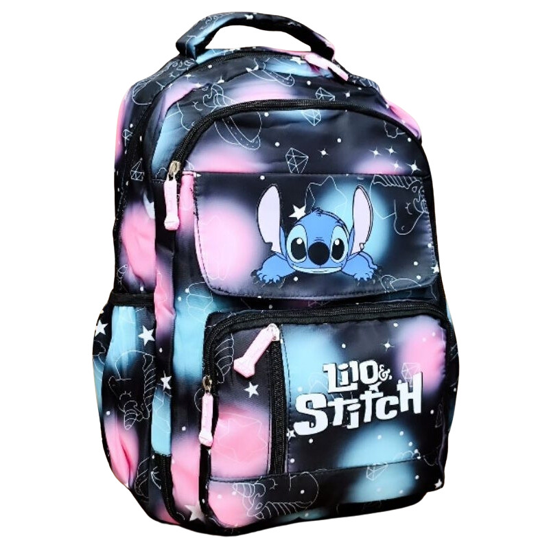 Mochila Lilo e Stitch infantil preta