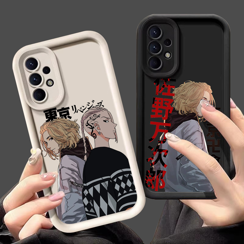 Capa Para Samsung Galaxy A55 A35 A53 A54 5G A52 A73 A32 A34 Macia A25 A21S A23 A13 A14 A15 A06 De Proteção Câmera Anime Tokyo Revengers Manjuro Sano Manga