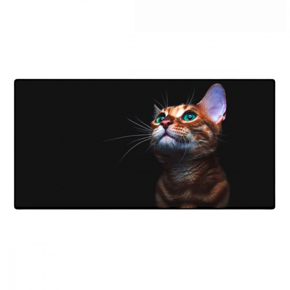 Mouse Pad Gamer Gato 70x35cm Extra Grande - Exbom