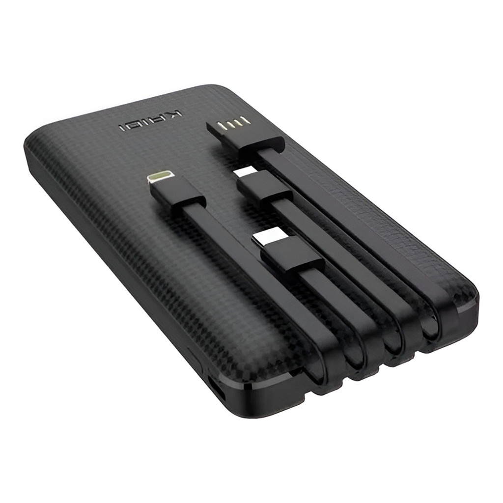 Carregador Portátil Sem Fio Indução Power Bank 20000mAh Preto