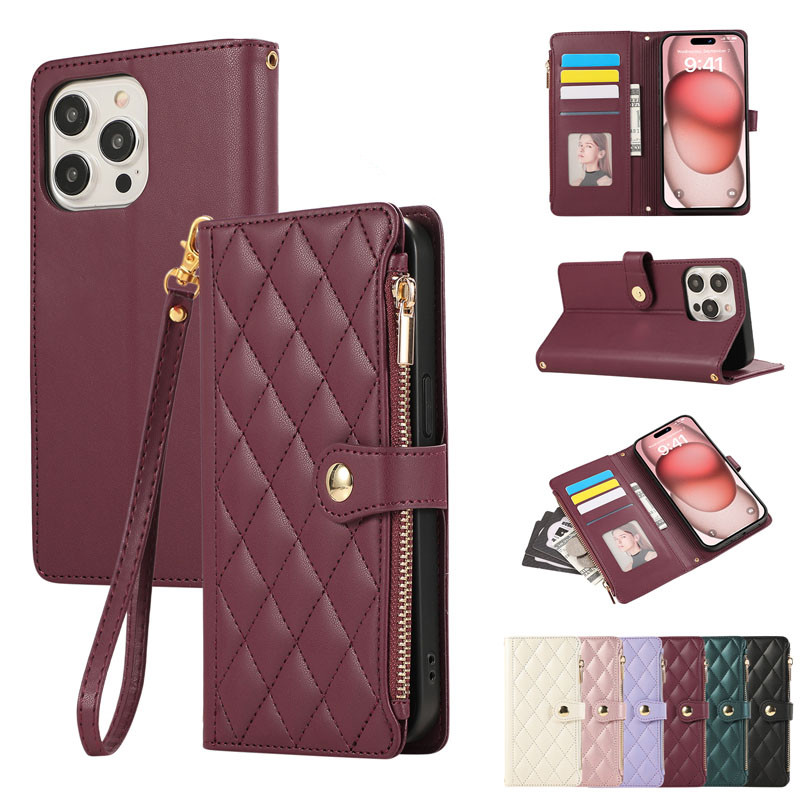Capa Feminina Flip Para Xiaomi Redmi Note 14 13 Pro Plus 14C 11 11s 10 10s 9 9s Max 5G Luxo Em Relevo Com Zíper Carteira em Oferta na Shopee