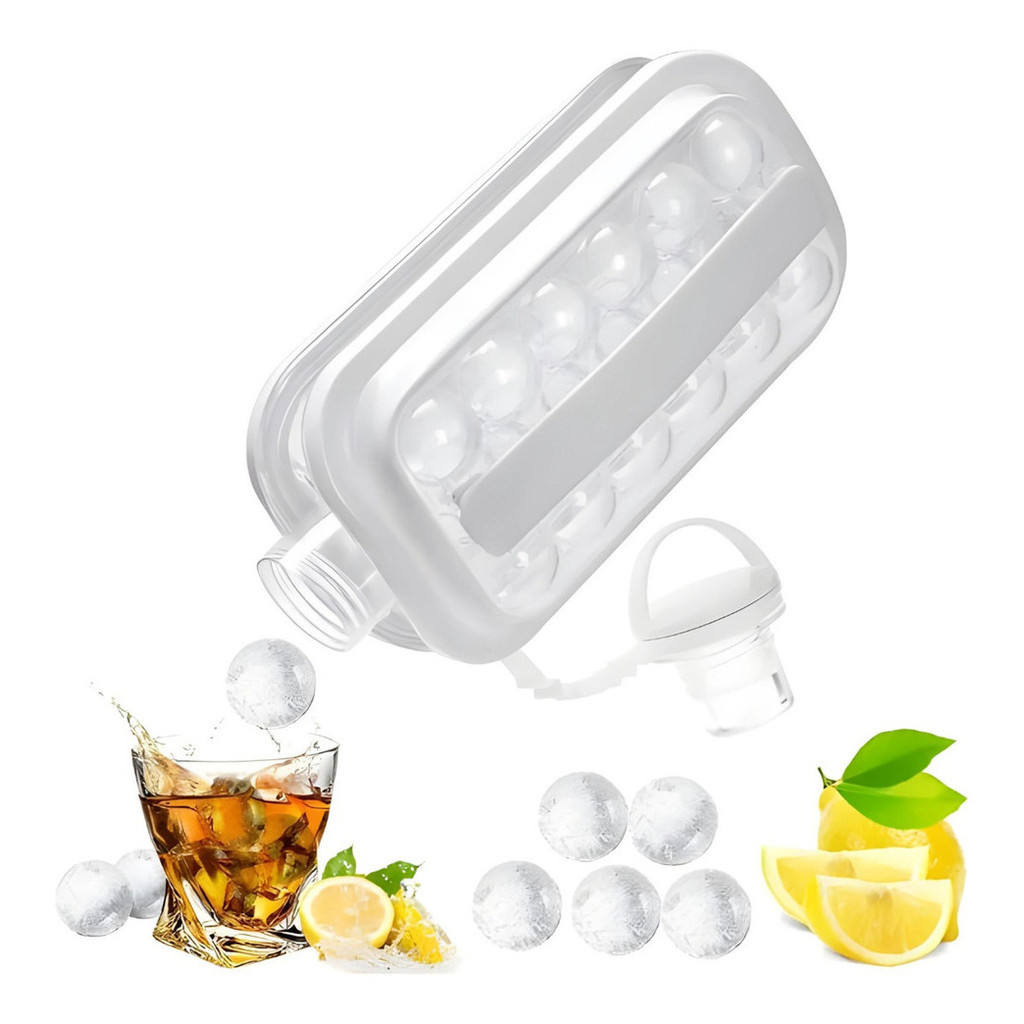 Garrafa Forma de Fazer Gelo Esfera Bolinha Congelador Wisky