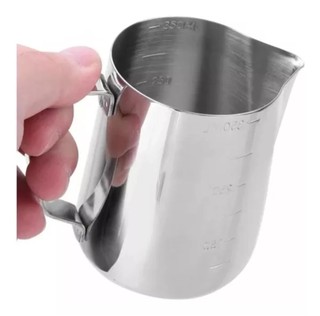Jarra Inox Cremeira Pitcher 350ml Leiteira Barista Americana para Latte Art e Cappuccino italiano