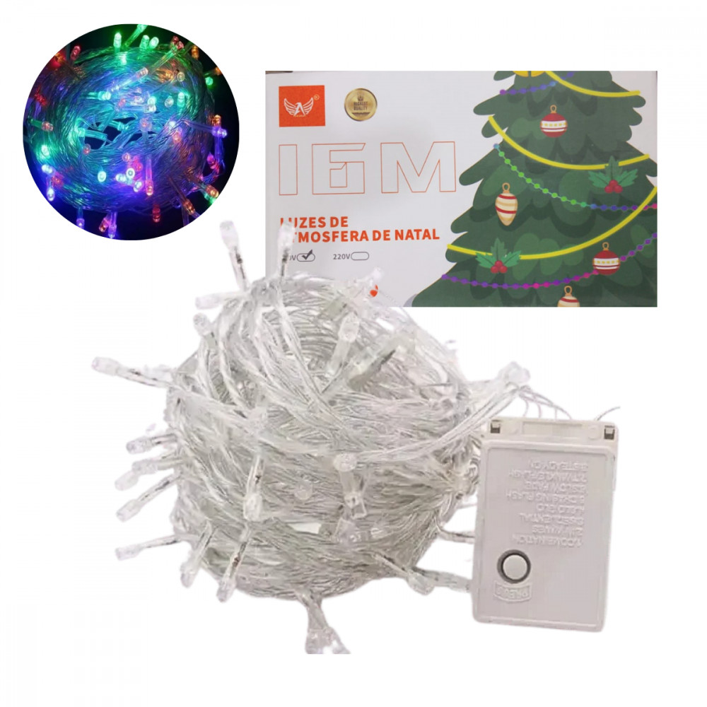 Luz de Natal LED 16m Colorida - Magia em Seu Lar!