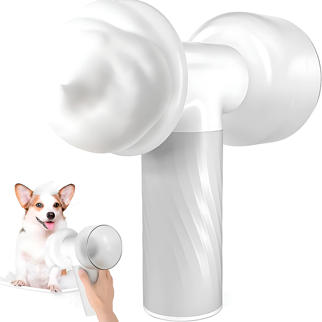 JS Escova Massageador de Banho com Dispenser Animais Estimação