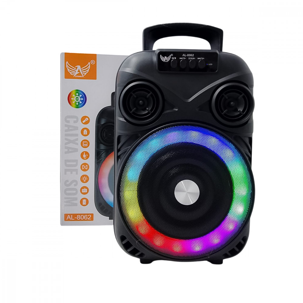 Caixa de Som Bluetooth LED RGB 5W com Entrada para Microfone