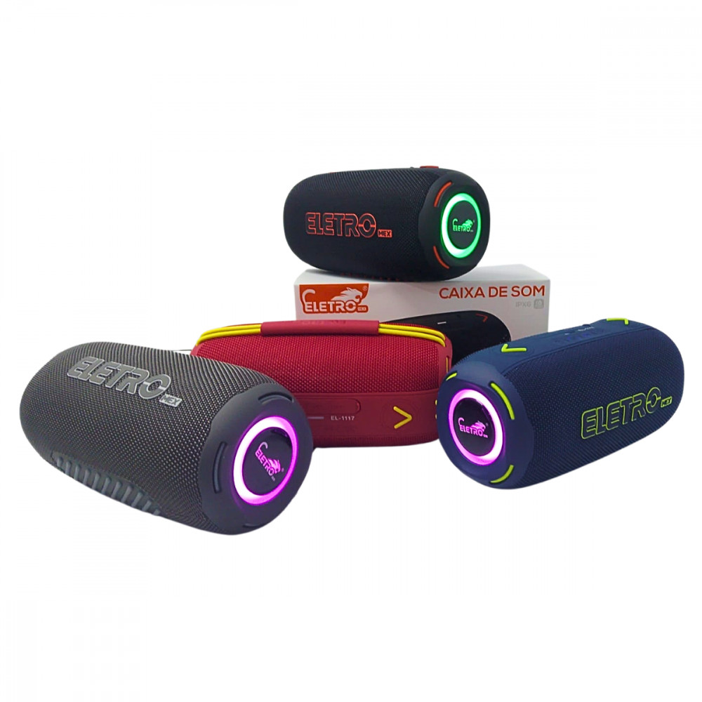 Caixa de Som Bluetooth LED 100W à Prova d'Água - Eletromex