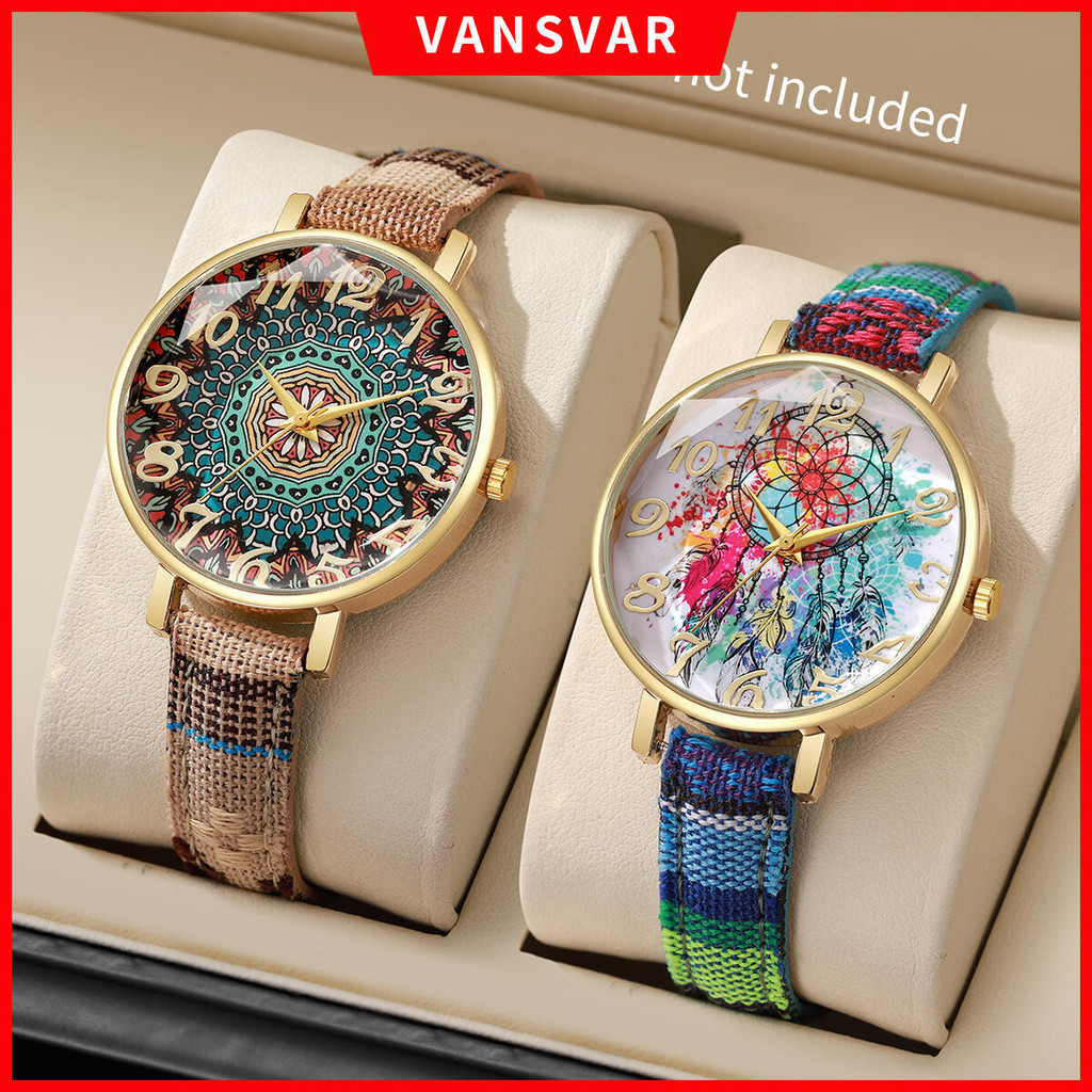2 Pçs/Set Mulheres Pulseira De Couro Relógio Senhoras Moda Casual Mostrador Árabe Relógios De Pulso De Quartzo (Sem Caix