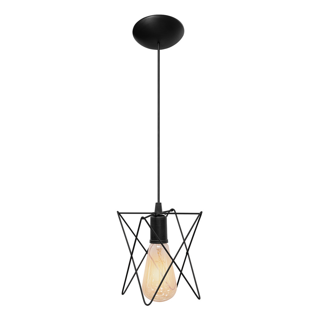 Luminária Pendente Estrela Aramado - Bivolt, 1m de Fio, Canopla