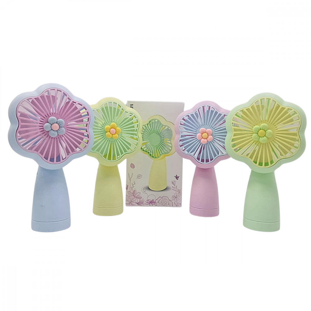 Mini Ventilador Portátil Recarregável com Luz LED