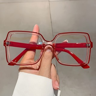 Óculos De Lente Transparente Com Armação Quadrada Grande , Decorativos Para Computador Da Moda Mulheres E Homens