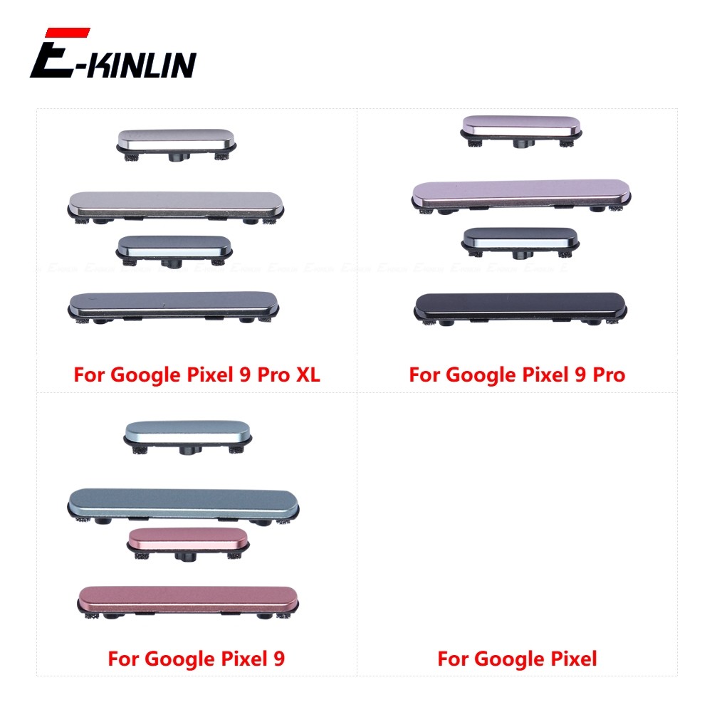 Chave Lateral Conjunto Completo Bloqueio Volume Interruptor De Liga/Desliga Botão Mudo Para Google Pixel 9 Pro XL