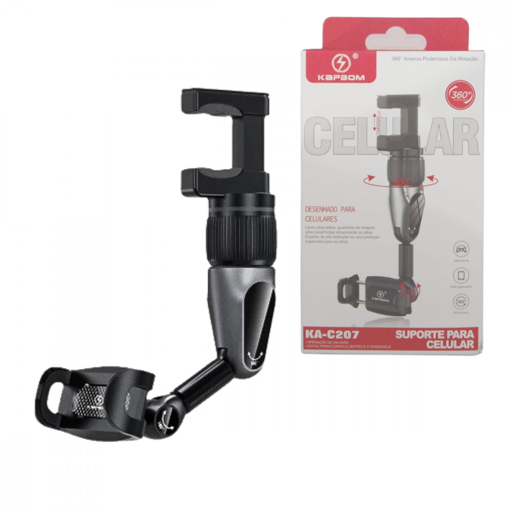 Suporte 360º para Celular Carro Mesa - Kapbom KA-C207