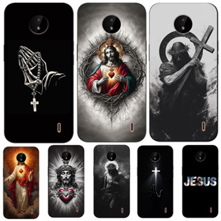 Capa Para nokia c20 Traseira De Telefone Silicone Macio Preto Tpu Jesus em Oferta na Shopee