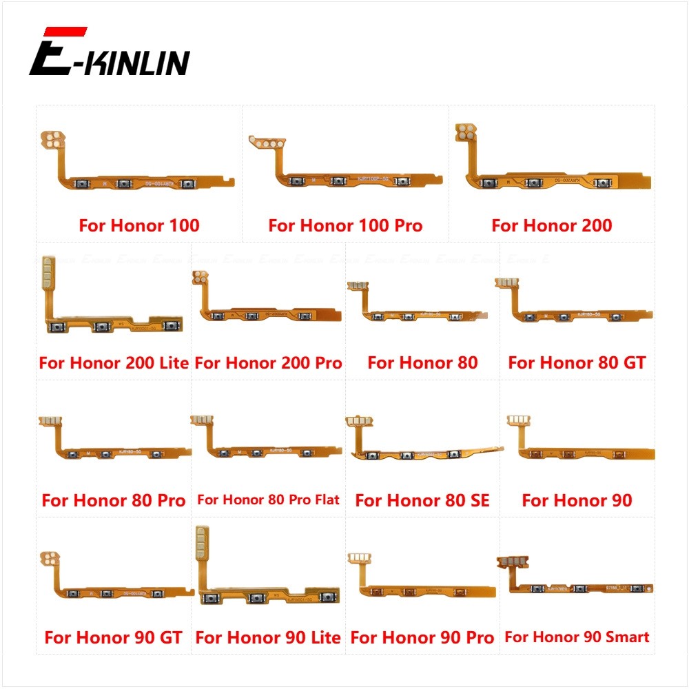 Interruptor Liga/Desliga Botão Cabo Flexível Para HuaWei Honor 100 200 80 90 Pro Flat Lite GT SE Inteligente Mudo Silênc