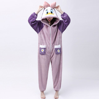 Mulheres Dos Desenhos Animados Onesies Pijamas Animais Kigurumi Pato Donald Macacão Para Adultos Manga Longa Halloween C