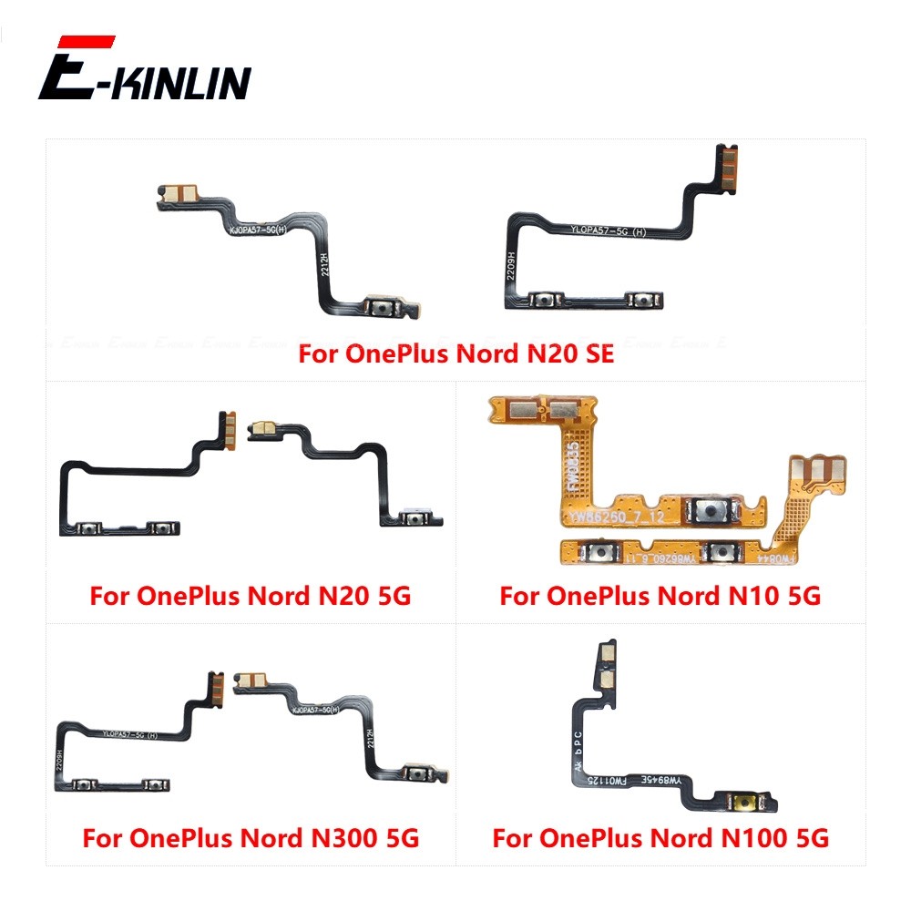 Para OnePlus Nord N10 N20 N300 N100 5G Lado Ligar/Desligar Volume Câmera Botão Chave Interruptor Cabo Flexível Fita Peça