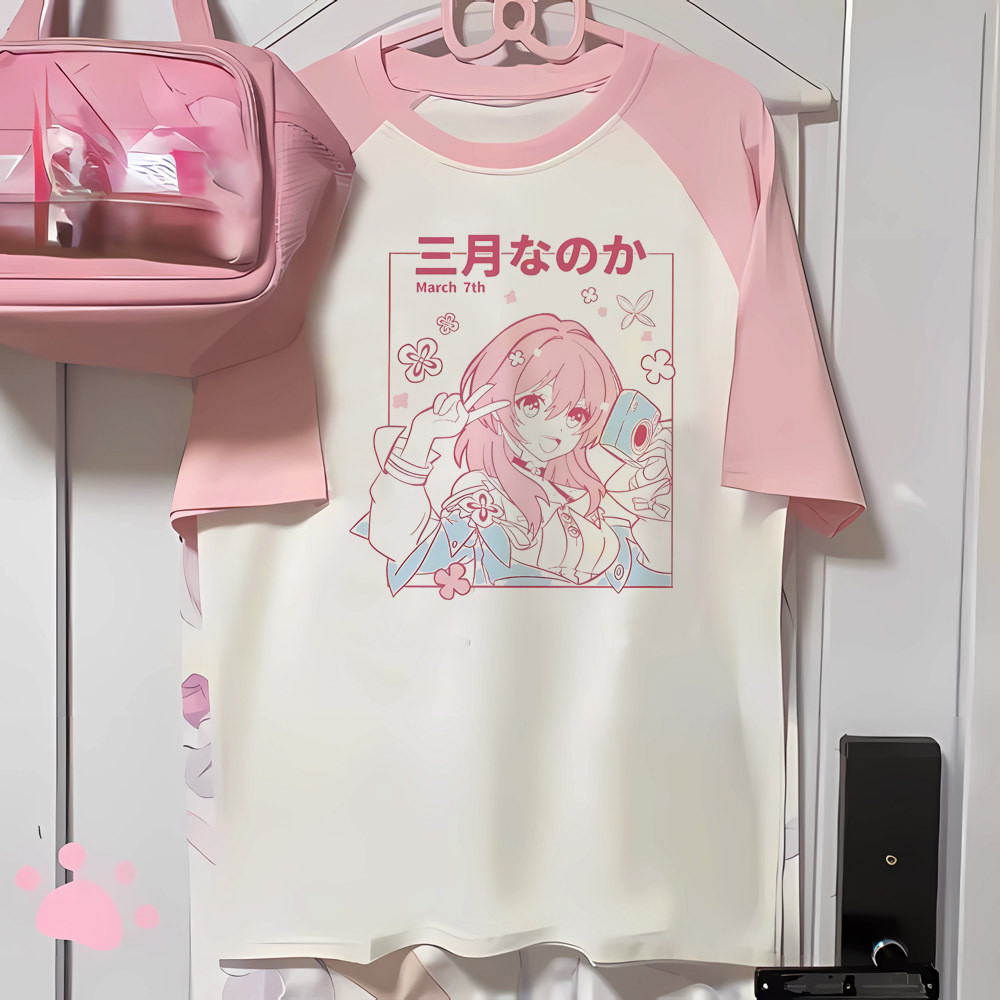 Honkai Star Rail top tees Adolescente Gráfico Punk Confortável Camisa Gótica Clássico hip hop Universidade Y2k